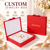Boîte cadeau pour collier nœud papillon en perles avec logo, personnalisable en usine, forme carrée, motif circulaire, emballage de bijoux tendance avec pendentif en perles