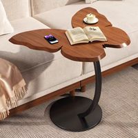 Mesa Auxiliar Moderna con Diseño de Mariposa, Mesa de Centro Multifuncional con Almacenamiento, Móvil, Ecológica y Decorativa para Apartamentos Pequeños, Sala de Estar y Hogar
