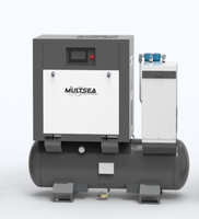 Compresseur d'air à vis combiné 4-en-1 avec moteur lubrifié au gaz naturel, refroidissement par air, air stérile pour équipement médical