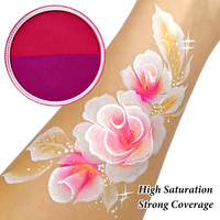 Peinture faciale activée par l'eau 30g, multi-couches, pour le visage et le corps, effet arc-en-ciel, pour fêtes et spectacles