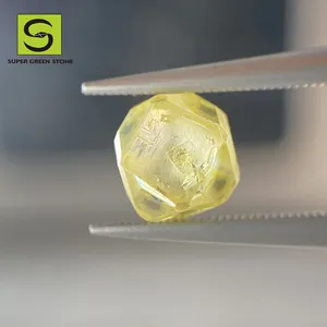 SuperGS Hpht sintetico giallo Cvd Vs1 fantasia coloor coltiva creato non tagliato a prezzo sciolto diamanti grezzi coltivati in laboratorio