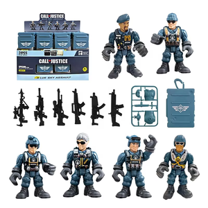 ฟิกเกอร์ทหาร3นิ้ว4สี24ชิ้น-ประกอบของเล่นทหารกับอาวุธสำหรับเด็กเล่นทหารอายุ3 + - Product Image 3