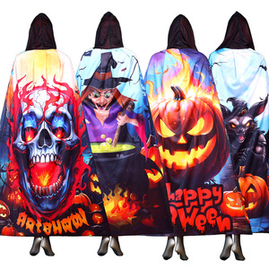 Oferta Especial: Nueva Capa Poncho de Halloween para Actuaciones Escénicas, Disfraz de Calabaza, Bruja, <span class=keywords><strong>Hombre</strong></span> <span class=keywords><strong>Lobo</strong></span>, Murciélago, Santos, para Fiestas - Product Image 1
