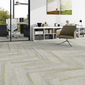 Azulejos de alfombra impresos de nailon patrón redondo Jacquard copetudo y pila cortada hecha a máquina para comedor pasillo adolescente - Product Image 3