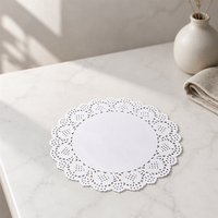 Napperon en papier ciré jetable décoratif pour la décoration de table et la présentation de gâteaux et de plats