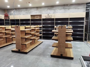 Cửa hàng bán lẻ kệ chất lượng cao nặng thép cán nguội tường gỗ Gondola Kệ & kệ siêu thị - Product Image 3