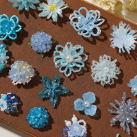 Applique florale perlée colorée pour chaussures, accessoires pour sabots et chaussures en gelée, boucles d'oreilles et épingles à cheveux style vacances