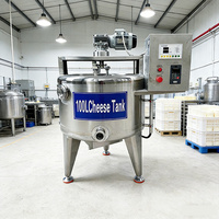 Cuve à fromage en acier inoxydable QDMECH 100L, réservoir de traitement automatique du fromage pour petite entreprise laitière