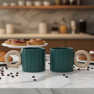 Mug en céramique de porcelaine personnalisable, moderne, écologique, à motif de dessin animé - Cadeau d'entreprise, utilisation au bureau, réutilisable, sans danger pour les aliments, passe au lave-vaisselle et au micro-ondes - Product Image 3