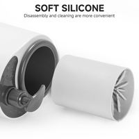 Machine électrique de lavage des pattes pour chien, en ABS et silicone, écologique, avec brosses de type peigne pour animaux, batterie, gel, gobelet de douche pour chiots
