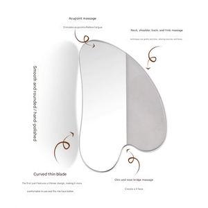 Outil Gua Sha en acier inoxydable en forme de cœur pour le massage du visage, les soins de la peau, la relaxation musculaire, le <span class=keywords><strong>drainage</strong></span> <span class=keywords><strong>lymphatique</strong></span> - Product Image 5