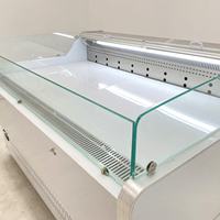 Réfrigérateur commercial à température unique pour fruits de mer et viandes, vitrine réfrigérée à porte vitrée, congélateur libre-service pour aliments cuits