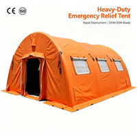 Abri d'urgence anti-inflation sans poteaux, installation automatique en 30 secondes, tissu Oxford imperméable, quatre saisons, double, pour 6-8 personnes