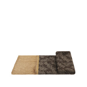 Manta de Cachemira TIFFHOME de Lujo, Color Marrón con Patrón Sutil, Texturizada, con Flecos Beige Claro, <span class=keywords><strong>para</strong></span> Sofá, Sillón o Dormitorio - Product Image 1