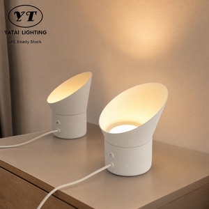 Led Table Lamp Iron Body <b>Touch</b> Dimming Warm Night <b>Light</b> For Bedroom Nightstand Ambient Decorative Bedside Two Pack - Product Image 1