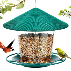 Nouveau Gazebo Étanche Suspendu Mangeoire À Oiseaux Sauvages Conteneur Extérieur avec Corde Suspendue Alimentation Maison Type Mangeoire À Oiseaux Décor Bols 50pcs