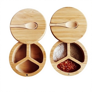 Wooden Snack Storage <b>Container</b> with Solid Wood Lid Wooden Cookie Jar for Kitchen Counter Storage - Product Image 1
