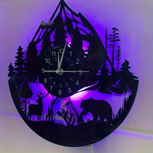 Creative Vinyl Record Wall <b>Clock</b> QUEEN Music Team 3D Retro <b>Clock</b> Living Room Decoration <b>LED</b> Quartz Wall <b>Clock</b> - Product Image 4