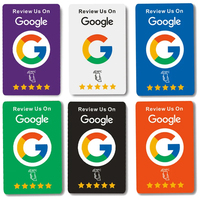 NFC Custom PVC Linkedin Facebook Tiktok Google Review Card para el menú del restaurante