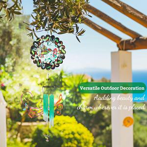 กระดิ่งลมฮัมมิ่งเบิร์ดพร้อมสปินเนอร์ของตกแต่งสวนลานกลางแจ้งชิ้นส่วนเคลื่อนไหวสำหรับการตกแต่งกลางแจ้งไอเดียของขวัญ - Product Image 2