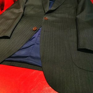 Costume formel pour homme sur mesure, respirant, style italien, mélange de laine, lavable en machine, coupe ajustée, veste et pantalon, tenue de bureau - Product Image 4