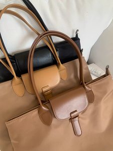 Sac à bandoulière simple en cuir PU pour femme, grand sac fourre-tout pour étudiante, sacs messager pour dames - Tanjing - Product Image 5