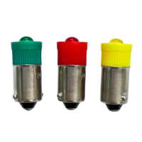 Ampoule LED à baïonnette BA9S AC/DC 110-130V Rouge Jaune Bleu Vert Blanc pour instruments, équipements, boutons, indicateurs et signaux