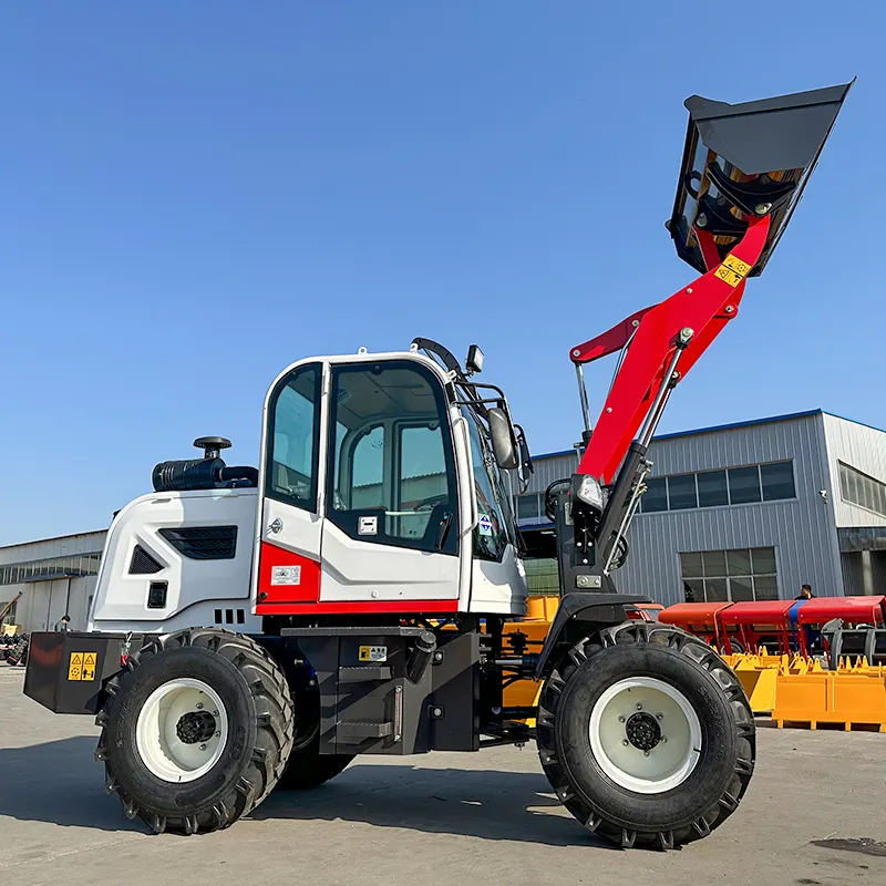 1000kg nhỏ DIESEL điện loader mini bánh xe kết thúc trước loader với tiêu chuẩn xô để bán