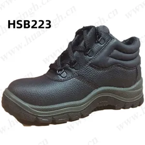 ZH, Sepatu Keselamatan S3 Anti-asam Hitam Merek Hammer Asli Sepatu Bot Keamanan Industri Tahan Tusukan HSB223