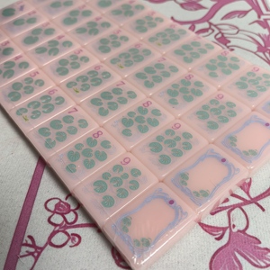 Tuiles de Mahjong en Acrylique Rose Clair de Luxe 36mm, Motif Joker Ville de <span class=keywords><strong>Paris</strong></span>, Écologiques et Portables, Stock d'Usine - Product Image 5