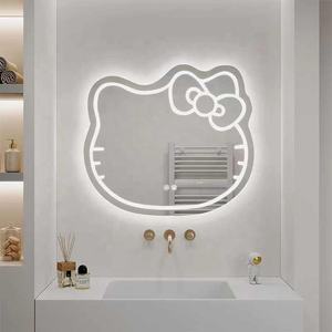 Diseño personalizado <span class=keywords><strong>de</strong></span> tocador <span class=keywords><strong>de</strong></span> <span class=keywords><strong>luz</strong></span> táctil inteligente, <span class=keywords><strong>espejo</strong></span> <span class=keywords><strong>de</strong></span> <span class=keywords><strong>pared</strong></span> <span class=keywords><strong>de</strong></span> barbero RGB en forma <span class=keywords><strong>de</strong></span> gato pequeño maquillaje LED <span class=keywords><strong>espejo</strong></span> <span class=keywords><strong>de</strong></span> baño - Product Image 3