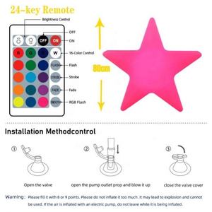 Décoration de scène de fête LED PVC gonflable Staroon Backyard Led Star Lighting - Product Image 5