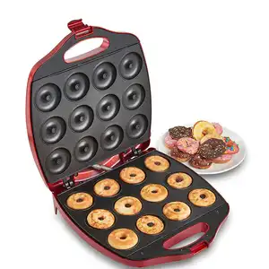 Mini máquina de fazer donuts para uso doméstico, kit elétrico de 8/12 peças para fazer donuts, lanche pequena