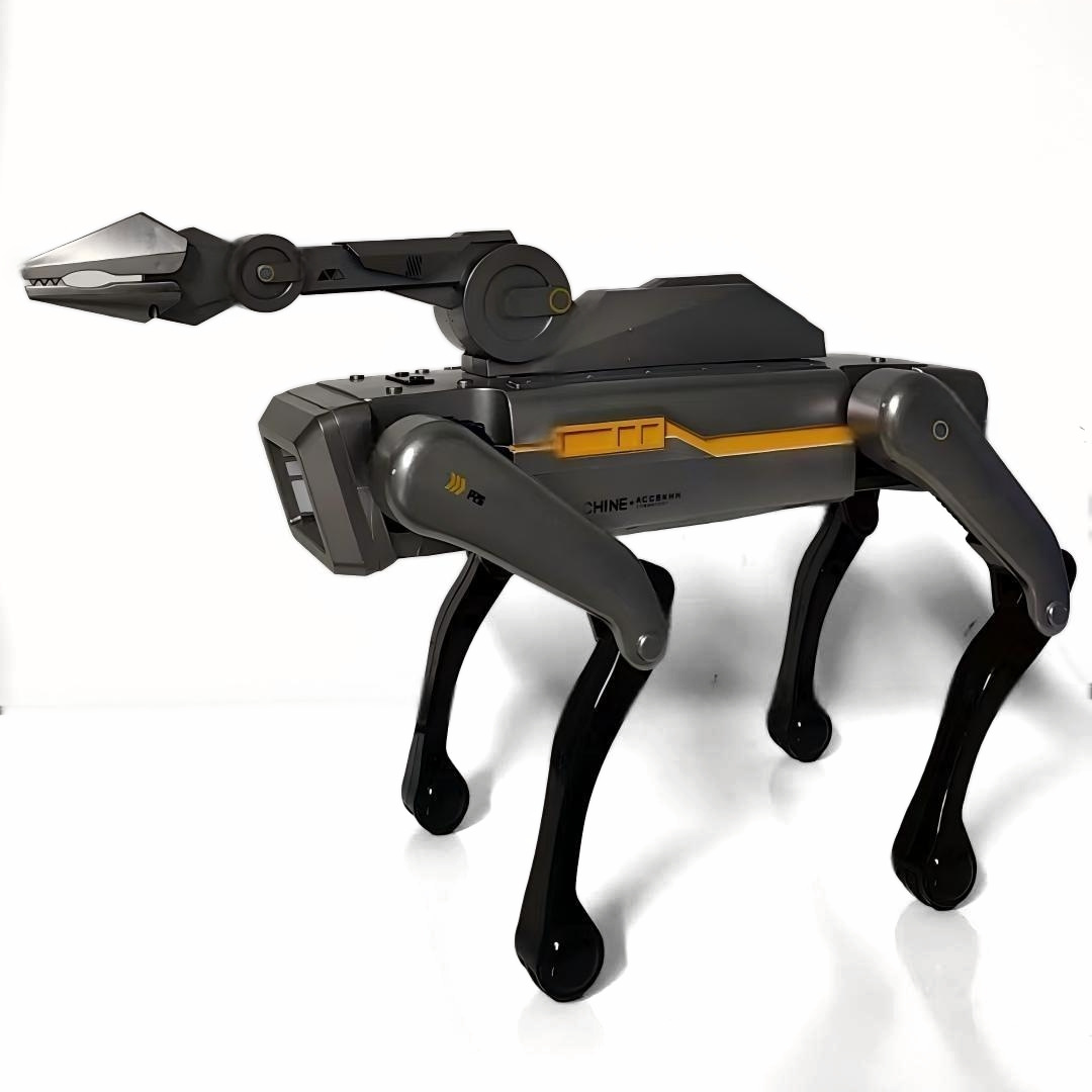 Remote control toy-ai intelligent mechanical dog clamp type-gray