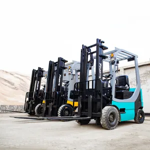 Çin chinese 36v 48V 4x4 2 ton 1 ton küçük forklift 3 ton propan istifleyici mini elektrikli forklift