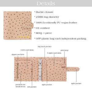 Etsy en çok satan A7 devekuşu deri bağlayıcı cüzdan olarak bozuk para cüzdanı, evrak çantası, kart tutucu & gündem planlayıcısı ile Fly Leaf mevcut - Product Image 6