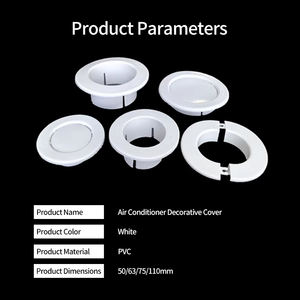 ثقب حائط بلاستيكي مزخرف لتركيب مكيف الهواء ، أحجام أداة غطاء حزام 50/63/75/، تهوية - Product Image 3