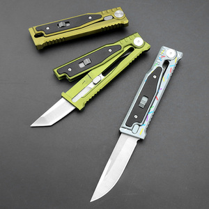 Couteau pliant à gravité extérieur professionnel D2 lame en acier couteau de poche de survie en aluminium CNC G10 poignée Camping chasse EDC - Product Image 5