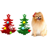 Barrettes de Noël scintillantes pour animaux de compagnie, épingles à cheveux en forme d'arbre de Noël pour chiens et chats, accessoires de fête et de déguisement pour animaux