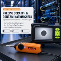 Sonde d'inspection portable OEM pour connecteurs à fibre optique, avec adaptateurs à échange rapide et fonction de test de conformité, pour la qualité des centres de données
