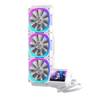 Refroidisseur d'eau liquide pour CPU Lovingcool 360 mm, nouvelle version améliorée, dissipateur thermique blanc, affichage de la température, LOGO, boîtier d'ordinateur de jeu, roulement à billes liquide