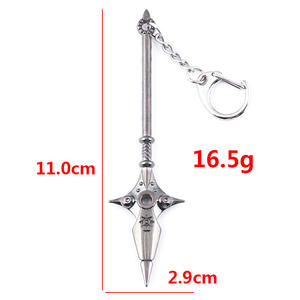 พวงกุญแจดาบโลหะการ์ตูนอนิเมะ 8 แบบ ขนาด 9-12 ซม. ขายส่ง นาแนตสึ โนะ ไทไซ เมลิโอดัส คาตานะ อาวุธตัวละครอนิเมะ - Product Image 2