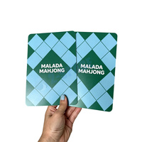 Mélangeurs de tuiles de mahjong 5,25" x 7,75" imprimés en couleur, vert, avec règles et conseils d'impression