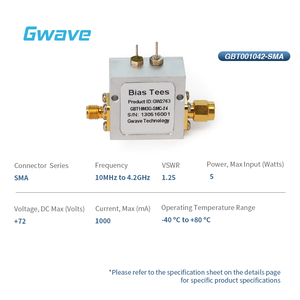 SMA thiên vị TEE <span class=keywords><strong>RF</strong></span> IC mô-đun 10 MHz đến 4.2 GHz Dải tần số 1000mA và 72 Volts DC đánh giá - Product Image 3