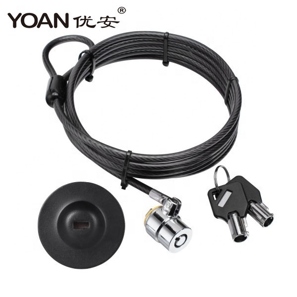 Coil Cable Lock and Anchor for Phones,desktop,tablet,POS,PC,computer and Laptop With Keyed Alike/differ and Master Key System