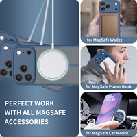Fundas de Fábrica para Teléfono iPhone 17 Pro Max con Sensación de Piel Azul, Protección para Lente y Antichoque Personalizadas para la Serie iPhone