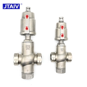 Válvula de Ángulo Neumática de Acero Inoxidable JTAIV 304/316 con Rosca Interna DN15-DN100 1.6MPa Grado Alimenticio - Product Image 2