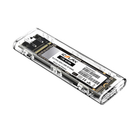 ICOOLAX Usb3.1 Tipe C 10Gbps m2 sata/pcie protokol ganda ngff Ssd casing Hard Drive eksternal B M kunci ngff M.2 Nvme Ssd tertutup