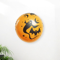 Ballons en latex imprimés de 12 pouces sur le thème d'Halloween (fantômes, chauves-souris, citrouilles) pour la décoration de fêtes costumées et d'événements