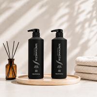 Bouteille Distributrice de 750 ml en PEHD Noir Mat pour Gel Douche, Shampoing et Après-Shampoing – Cylindre Premium Rechargeable pour Hôtels, Salons et Spas